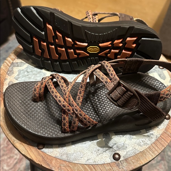 Chaco ZX2 Performance Sandals Woman’s 7 Coral Orange Brown Vibram - Picture 4 of 4
